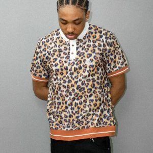 XENX Animal Print Polo